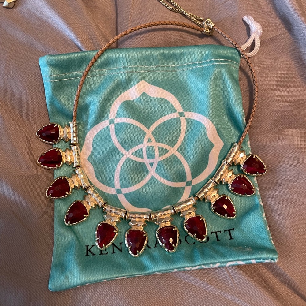 Kendra Scott Burgundy Adjustable Necklace